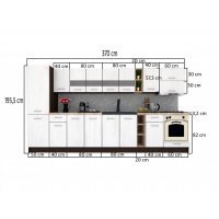 Bucatarie MARINA NEW 370 B Wenge / Decor K002